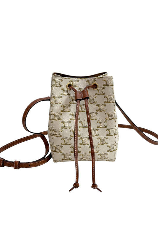 Bolso Bucket Monograma CE 24 Shumai - Blanco
