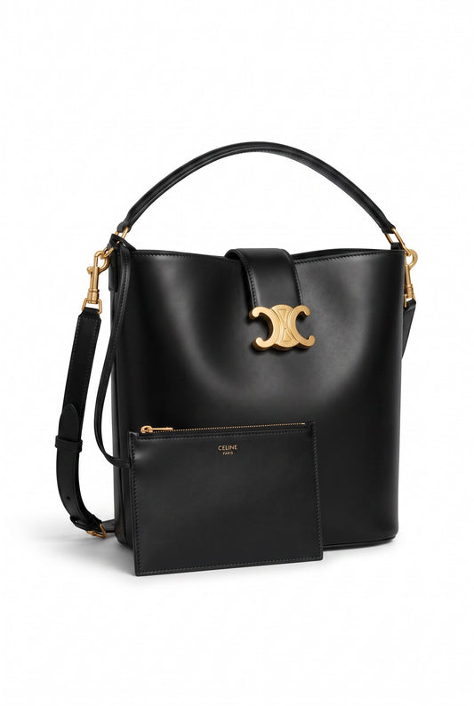 Sofisticado y versátil, el bolso saco Louise - Negro