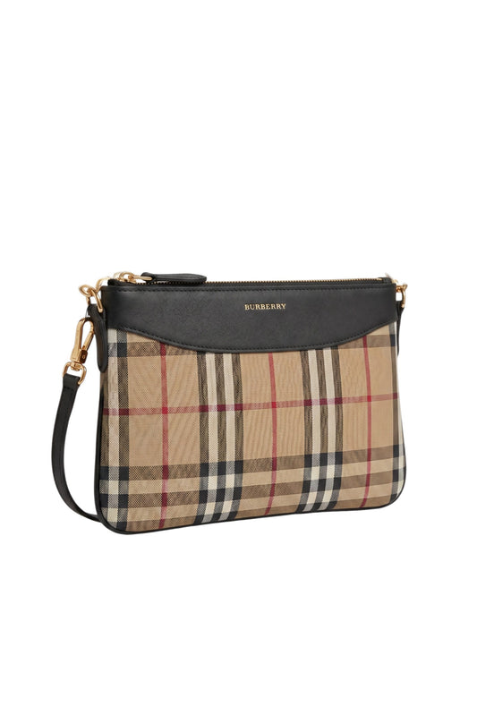 Bolso de mano Burberry House Check Negro