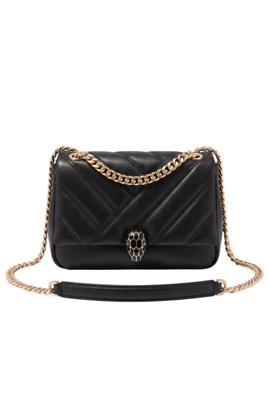 Bolso Bvlgari Serpenti Cabochon en Piel Negra