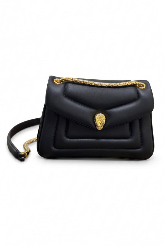 Bolso negro de hombro pequeño Bvlgari