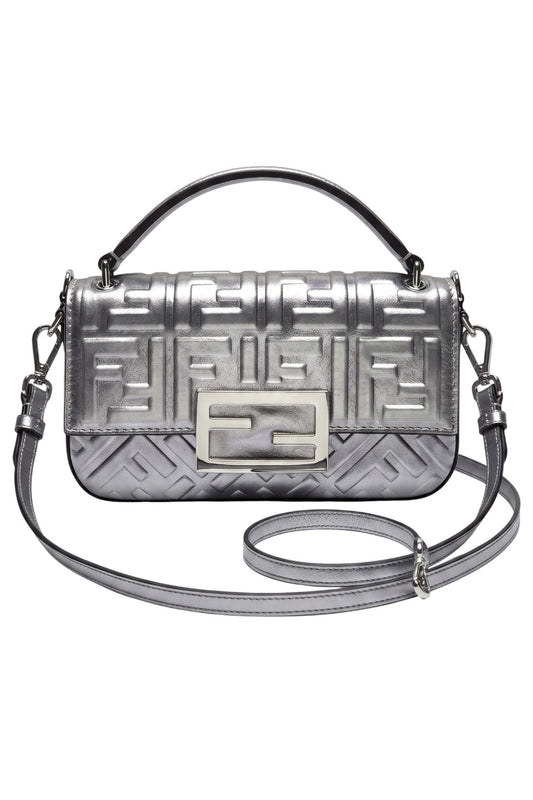 🩶 Bolsa Mini Baguette FF Prata