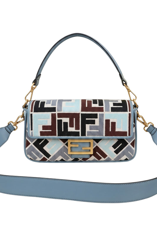 🩵 Bolsa Baguette Fendi Azul