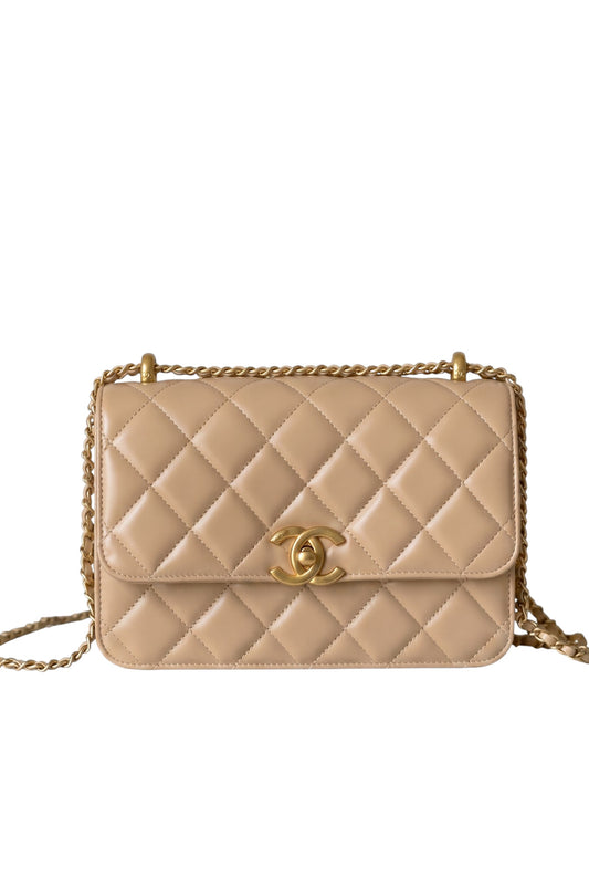 Bolso Classic Flap Mediano Beige