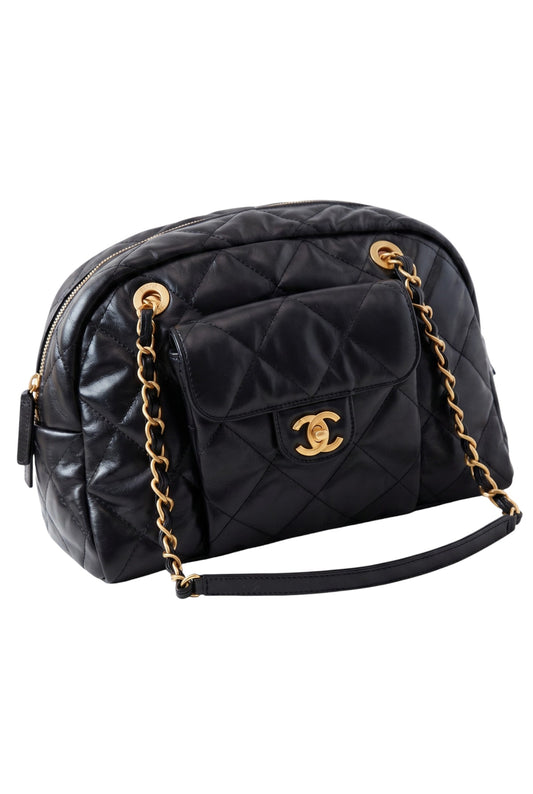 🖤 Bolso Bowling Lujo Negro
