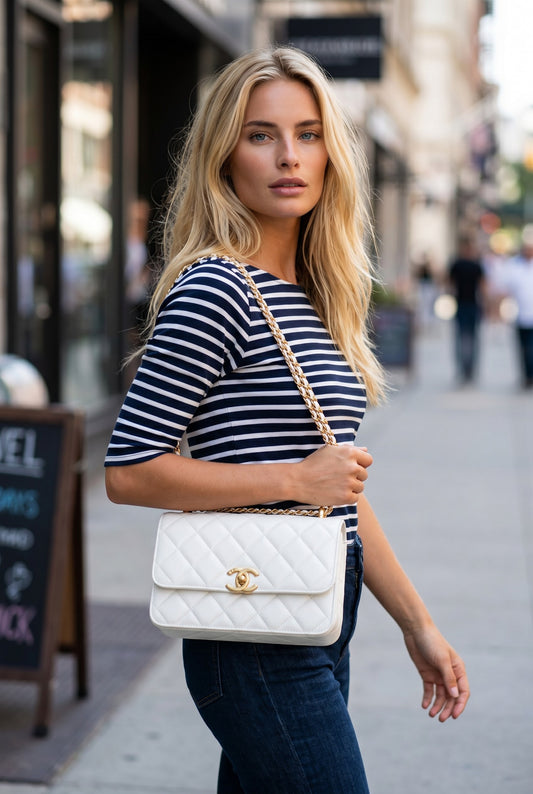 Bolsa Classic Flap Média Branco