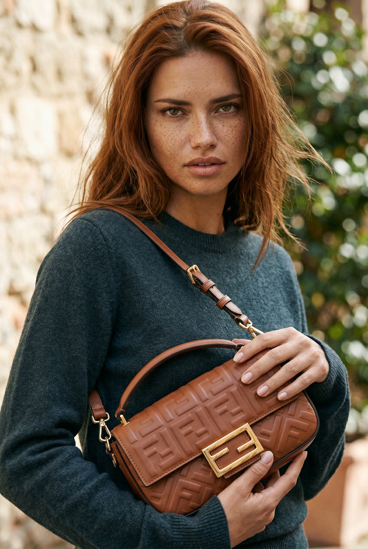 🤎 Bolsa Mini Baguette FF Marrom