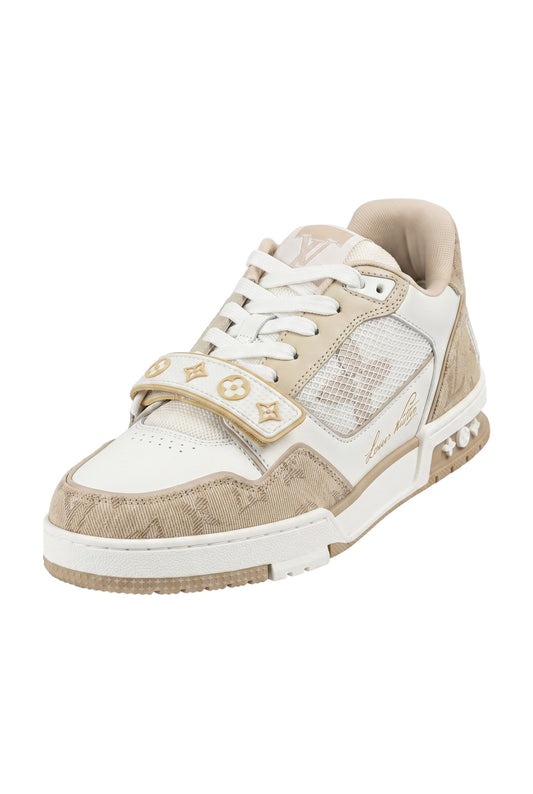 XF ORIGINAL LOUIS VUITTON TRAINER – BEIGE DENIM VELCRO EDITION