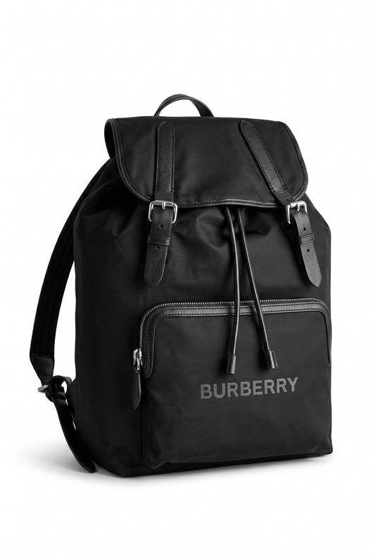 Mochila Burberry en Lona de Algodón Negra