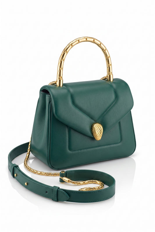 Bolso verde de mano pequeño Bvlgari
