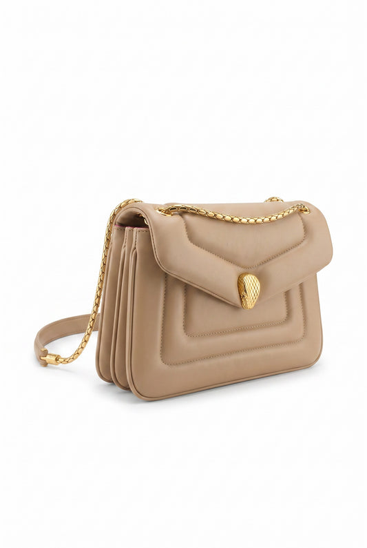 Bolso Cáqui Pequeño Bvlgari de Hombro
