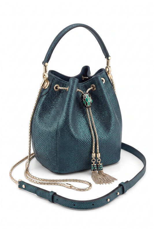 Bolso cubo Bvlgari Serpenti Verde