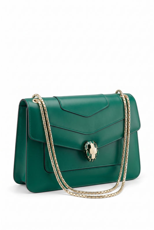 🖤 Bolso Bvlgari Serpenti Forever en Piel Verde