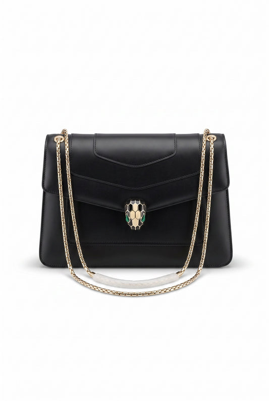 🖤 Bolso Bvlgari Serpenti Forever en Piel Negra