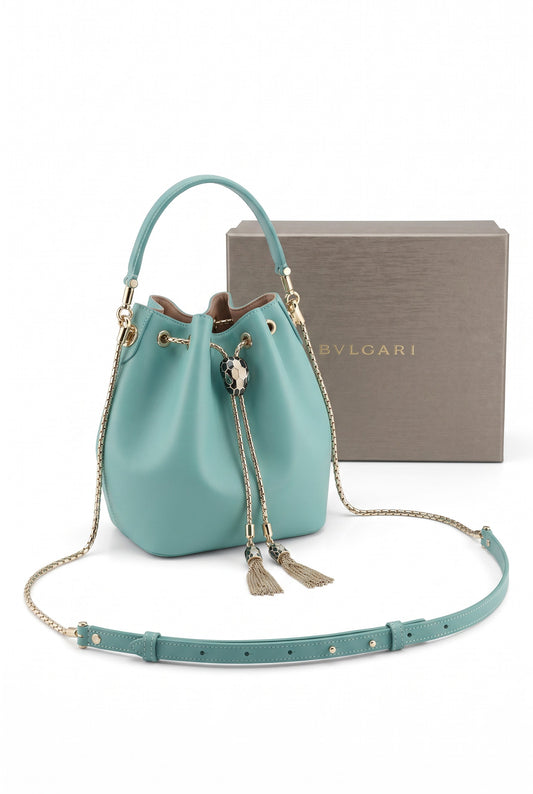 Bolso Bucket Bvlgari Serpenti Verde