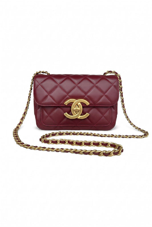 Bolso Elegance Matelassé Burdeos