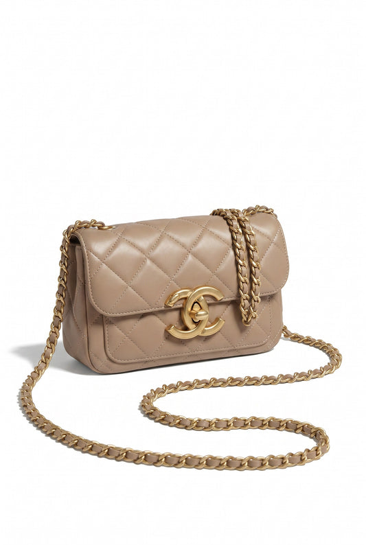 Bolso Elegance Acolchado Beige