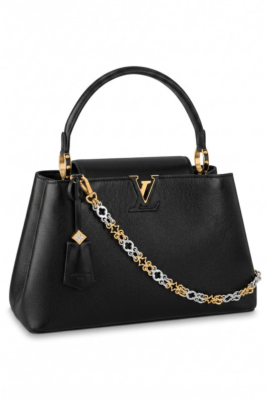 👜 CAPUCINES SOUPLE NEGRO Sofisticación absoluta para mujeres
